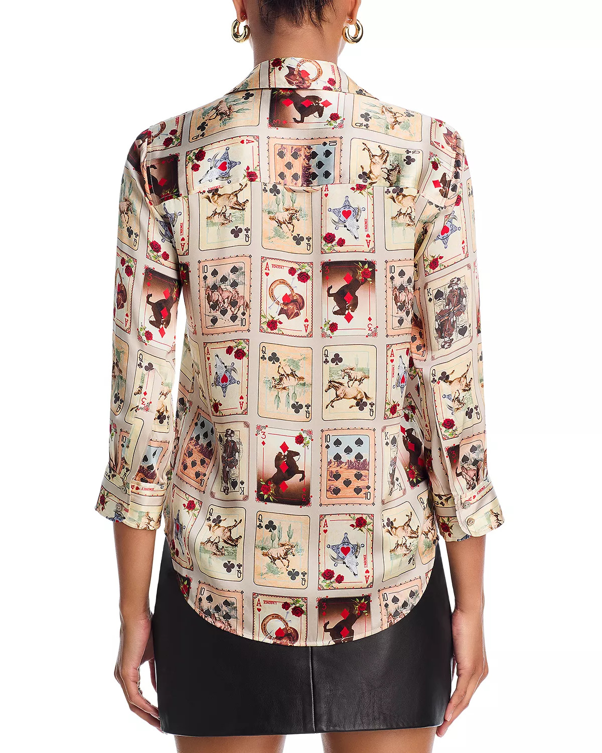 Dani Silk Three Quarter Sleeve Blouse - 3