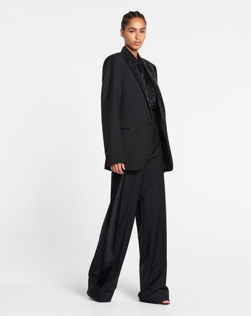 EVENING TAILORED JACKET WITH SEQUIN-EMBROIDERED LAPELS - 2