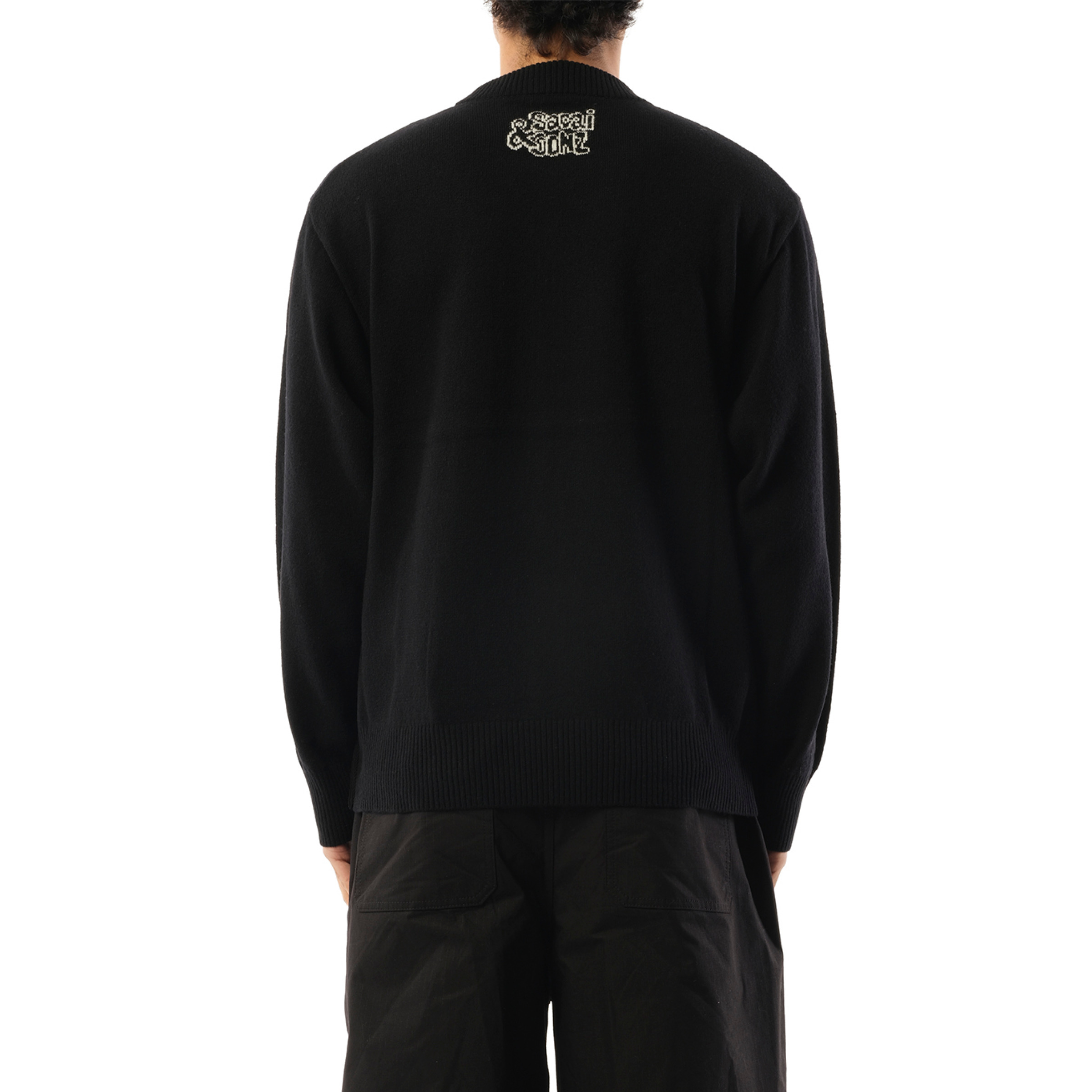 Sacai Gonz Wool Knit Sweater in Black - 6