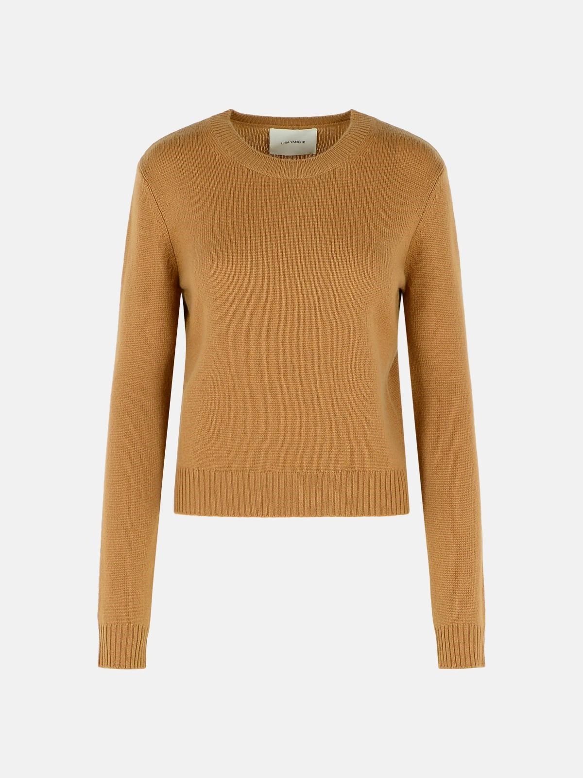 'MABLE' BROWN CASHMERE SWEATER - 1