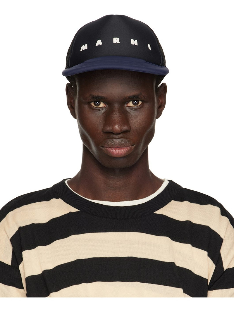 Black & Navy Logo Cap - 1