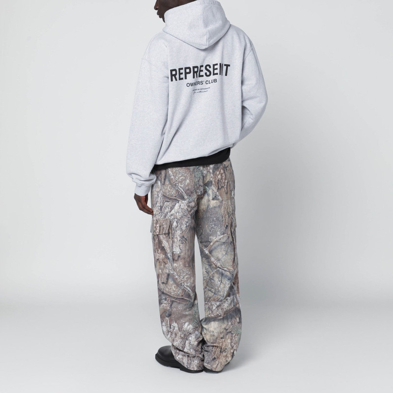 REPRESENT Grey oversized hoodie outlook