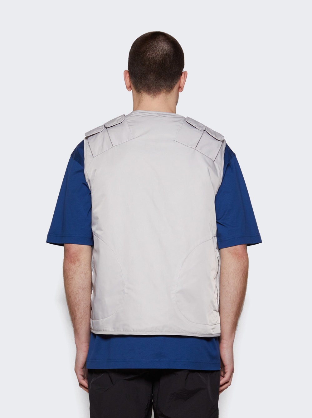 Multipocket Sleeveless Vest Pearl Grey - 5