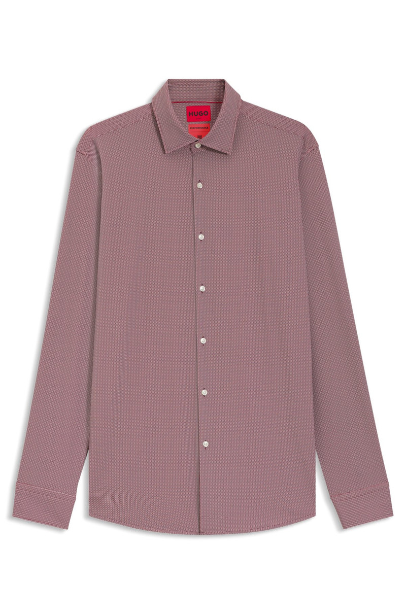 PRINTED SLIM-FIT SHIRT IN STRETCH JERSEY 1
