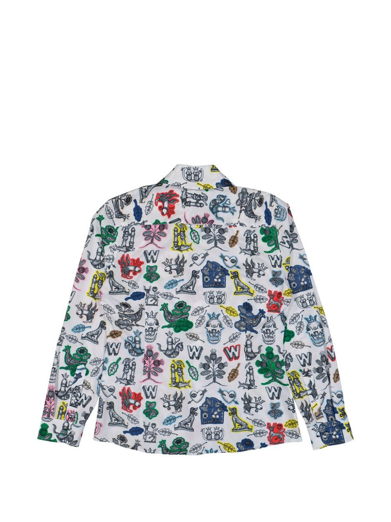 Walter Van Beirendonck graphic-print button shirt outlook