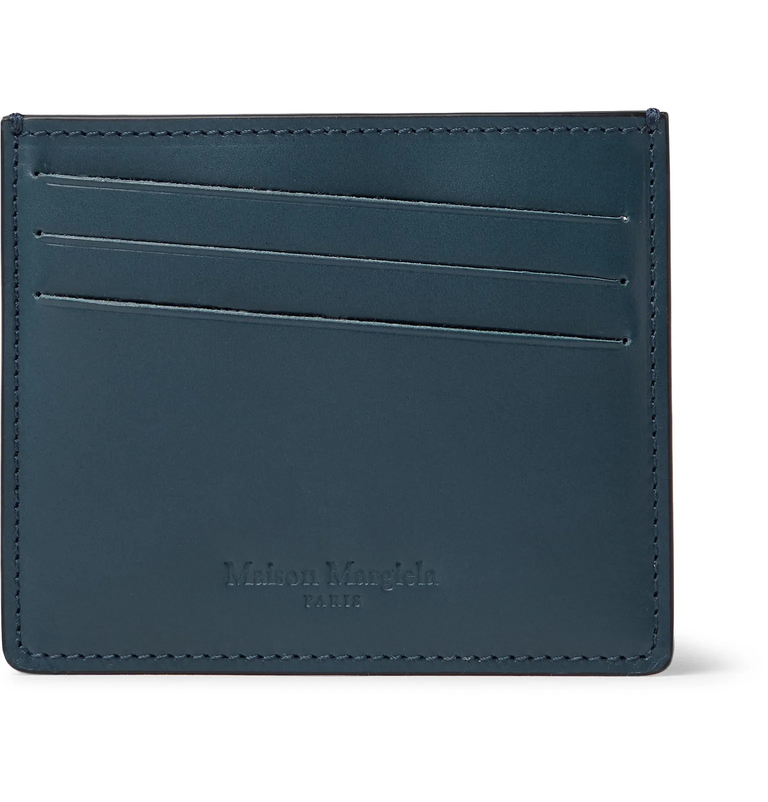 Colour-Block Leather Cardholder - 1