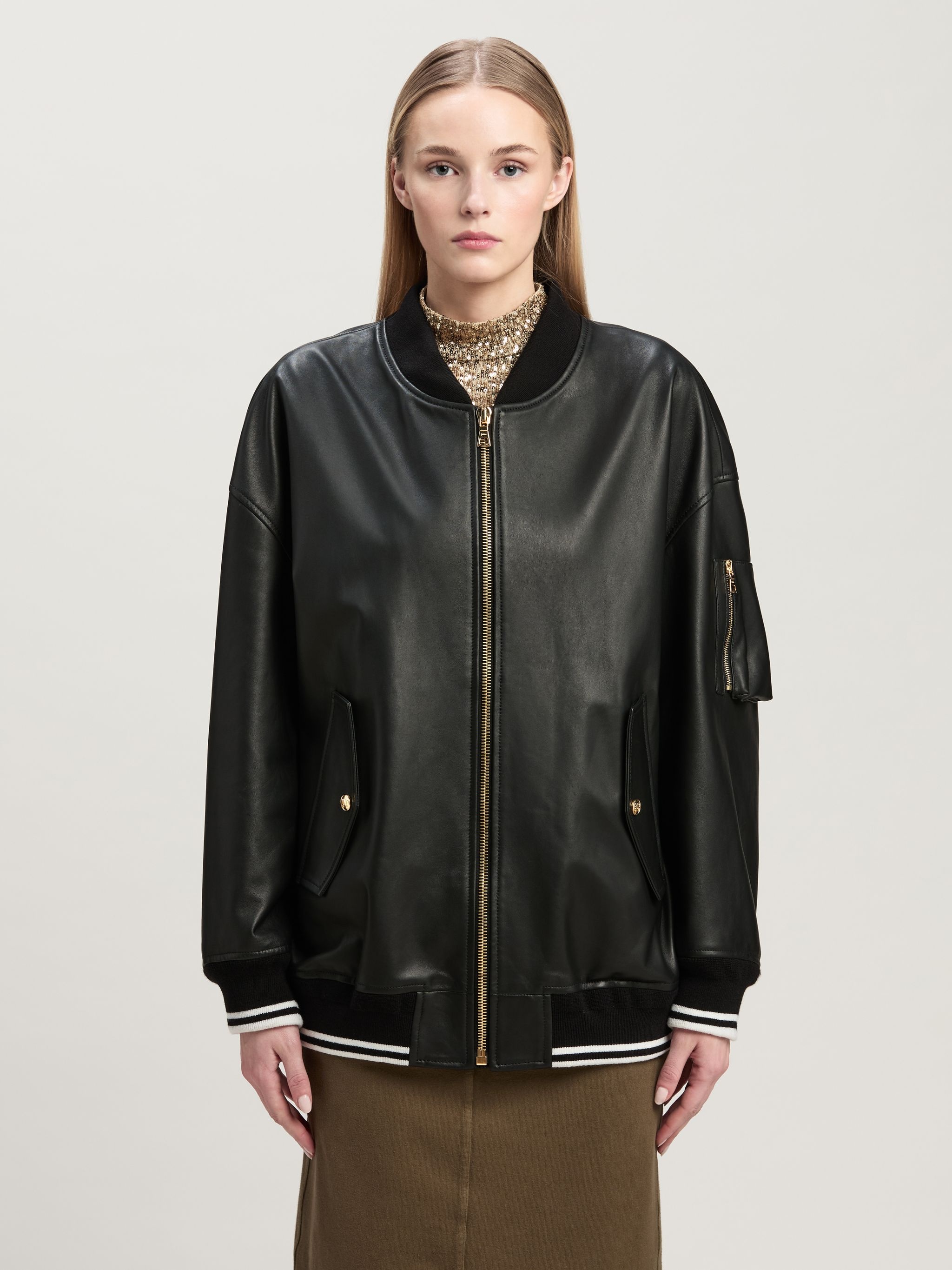 COLLEGE LEATHER BOMBER Jacket - 3