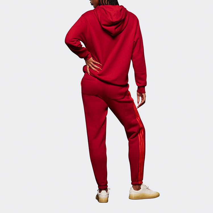 adidas IVY PARK Crossover Sweat Pant Side Stripe Drawstring Sports Long Pants Couple Style Red HI195 - 6