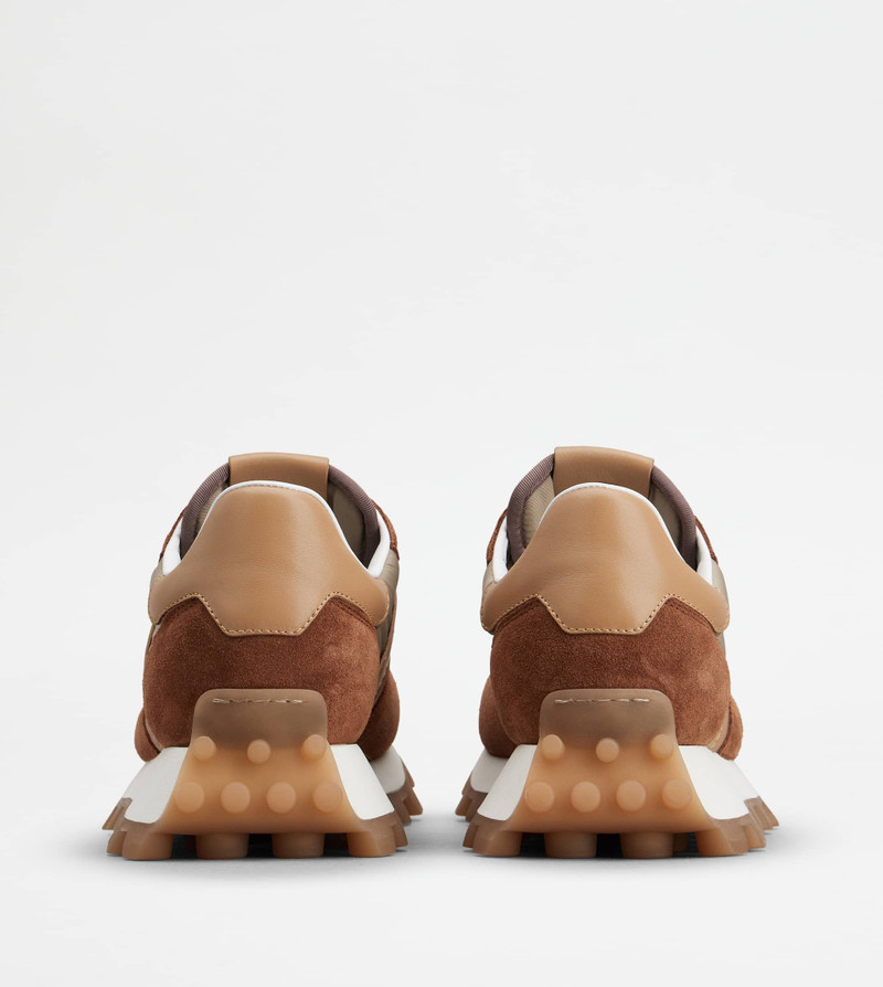 Tod's SNEAKERS TOD'S 1T IN SUEDE AND FABRIC - BROWN, BEIGE outlook