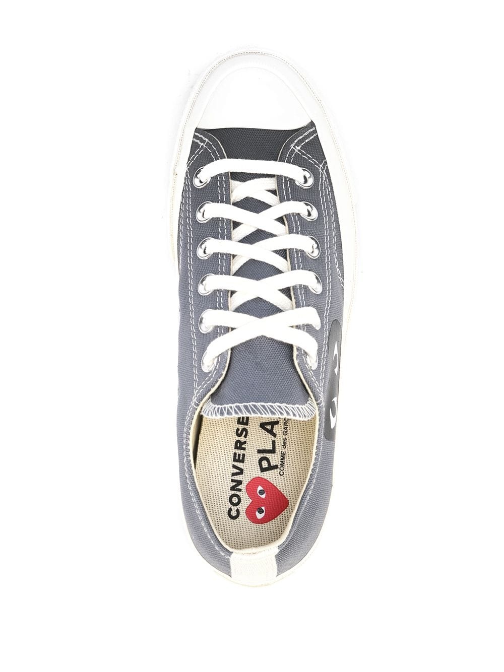 Comme Des Garcons Play Shoes Gray Unisex Heart - 4