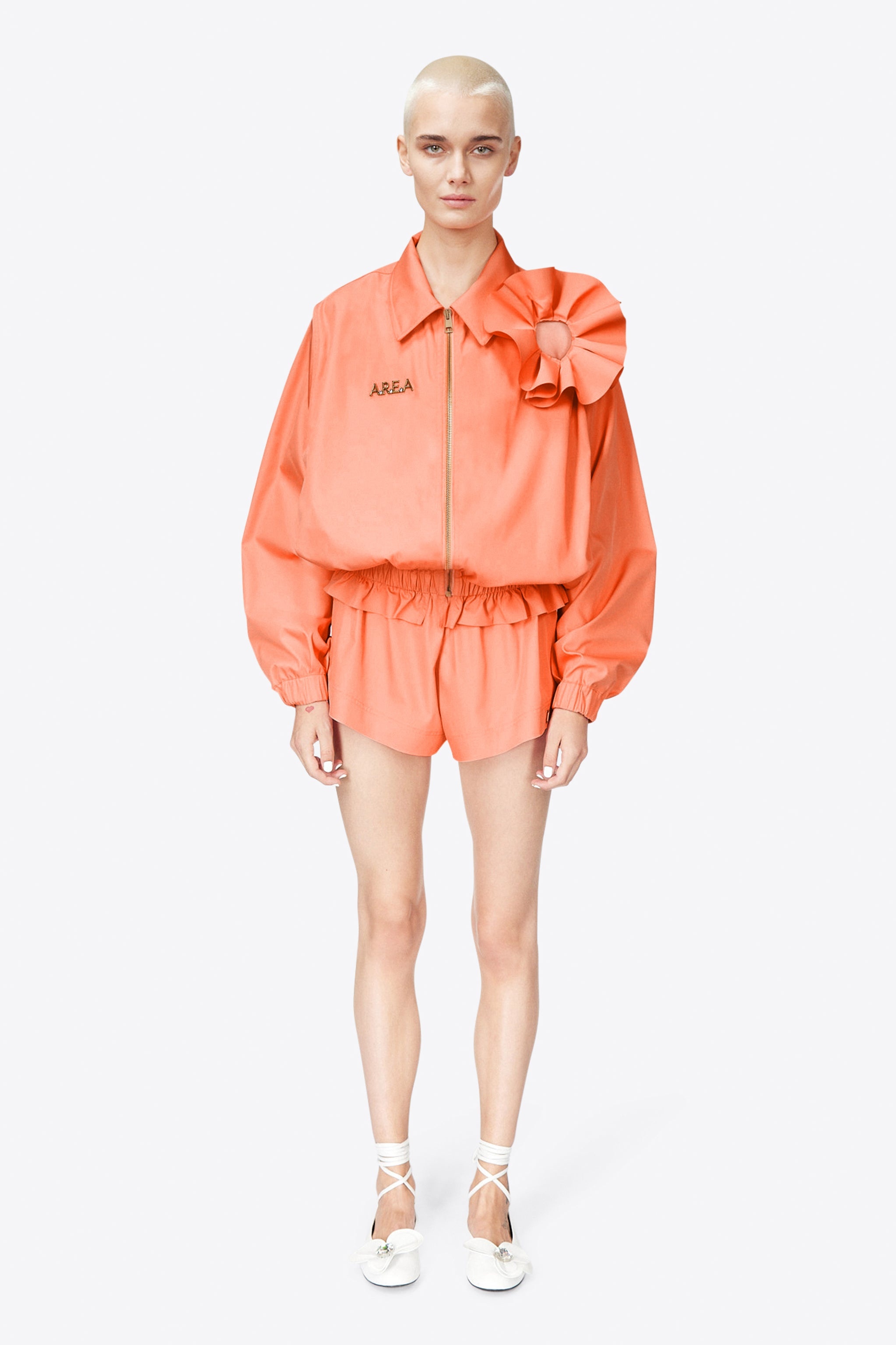RUFFLE FLOWER TRACK JACKET - 3