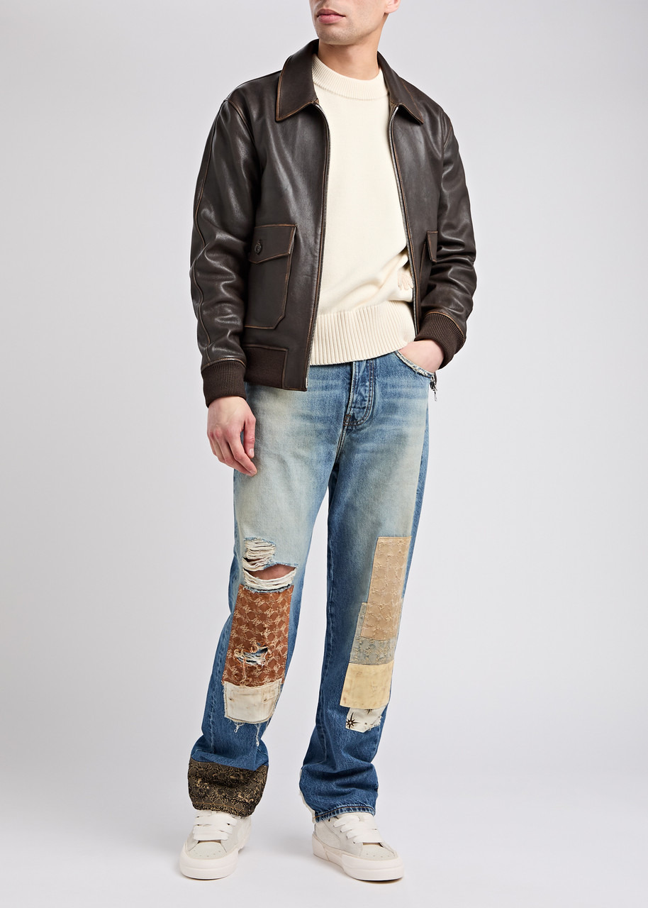 Amiri Ma Quad Artpatch Straight-leg Jeans - 4