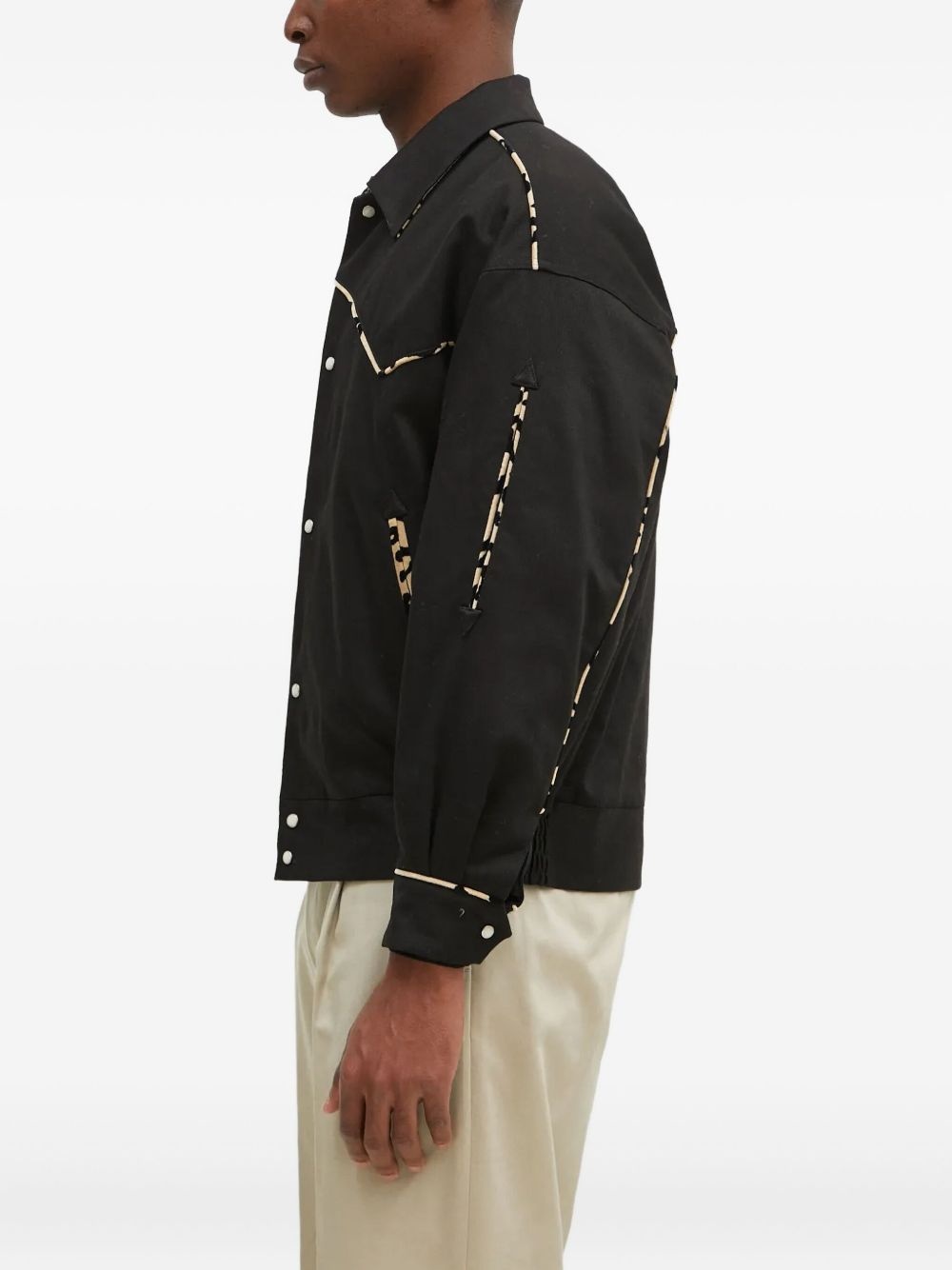 piped-trim jacket - 2