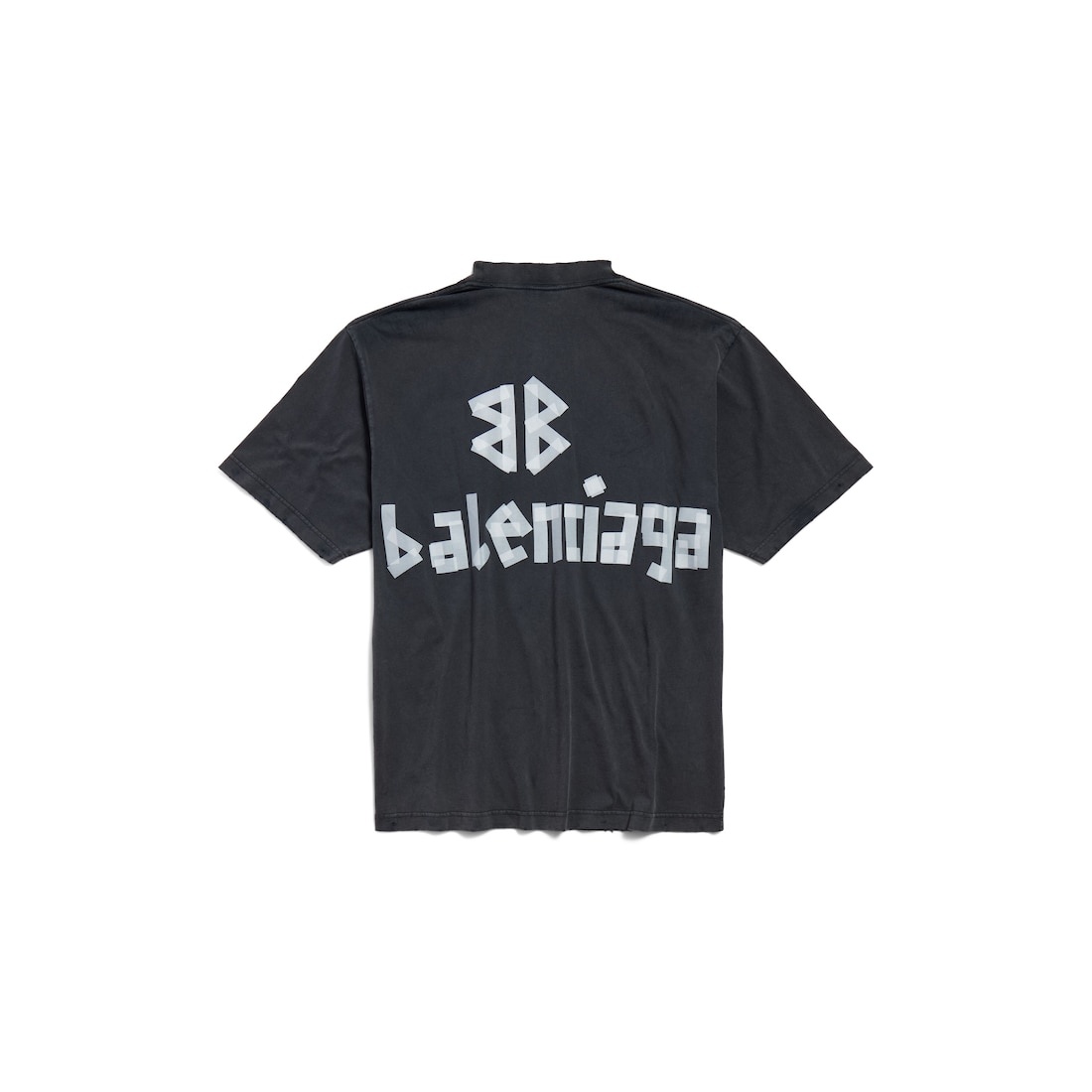 Men's New Tape Type Tr T-shirt  Medium Fit in Black Faded - 2