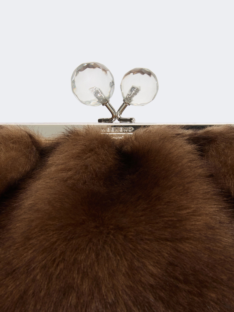ORTENSIA Medium sheepskin Pasticcino Bag - CARAMEL 4