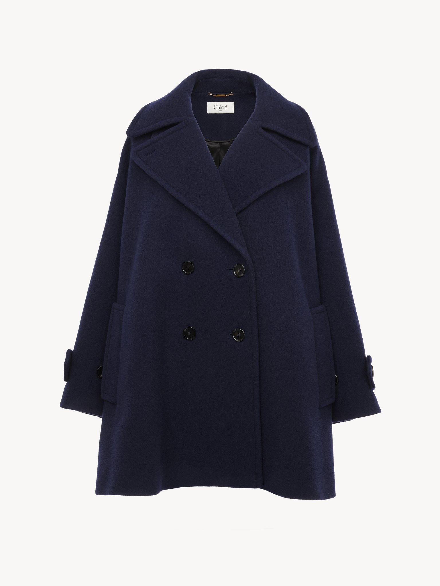 OVERSIZED DOUBLE-BREASTED COAT IN WOOL - 2