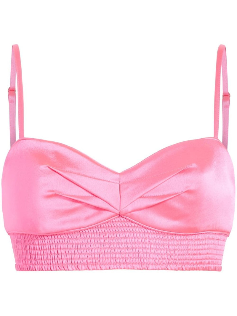 Nikola pleat-detail crop top 1