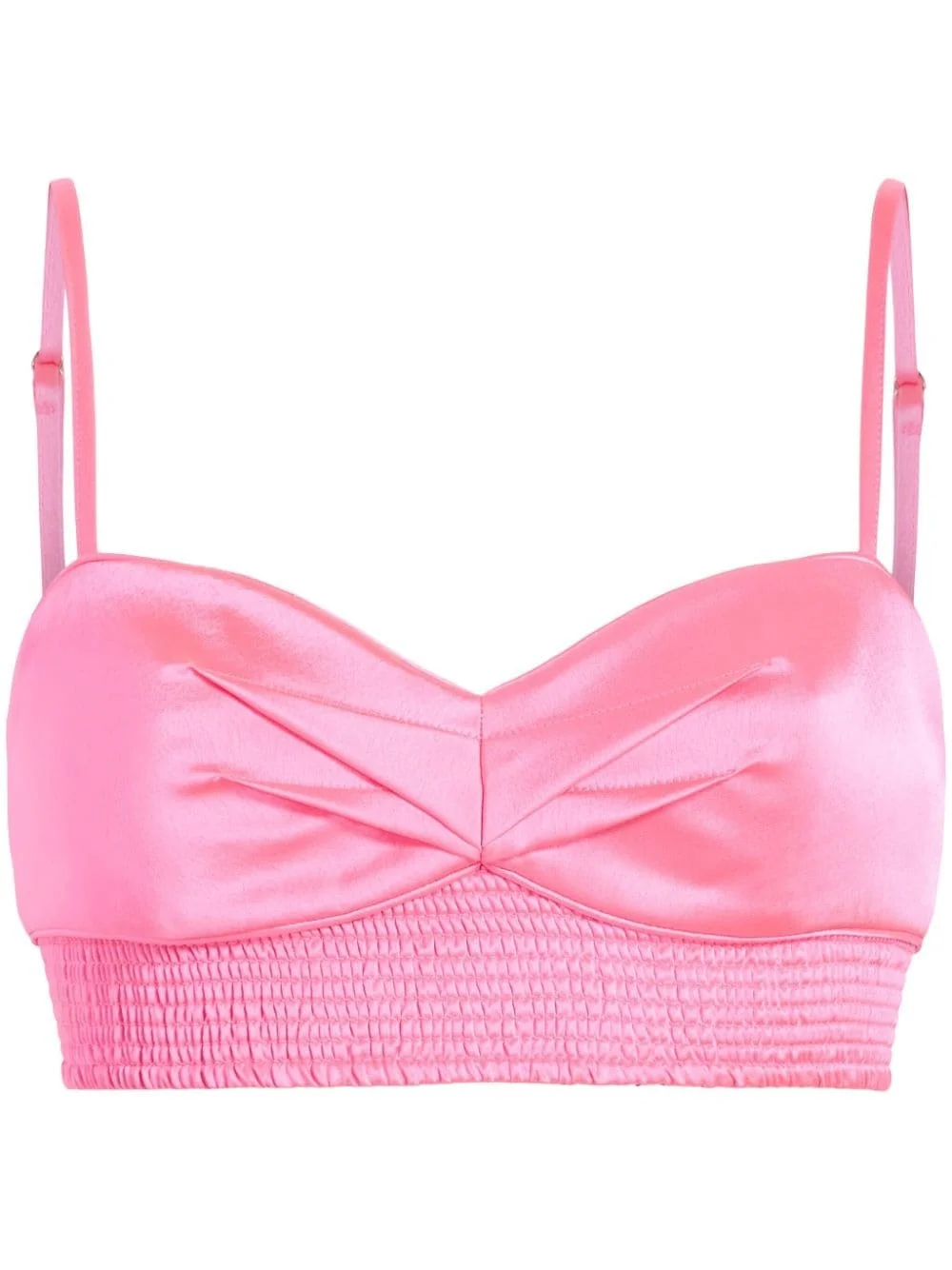Nikola pleat-detail crop top - 1