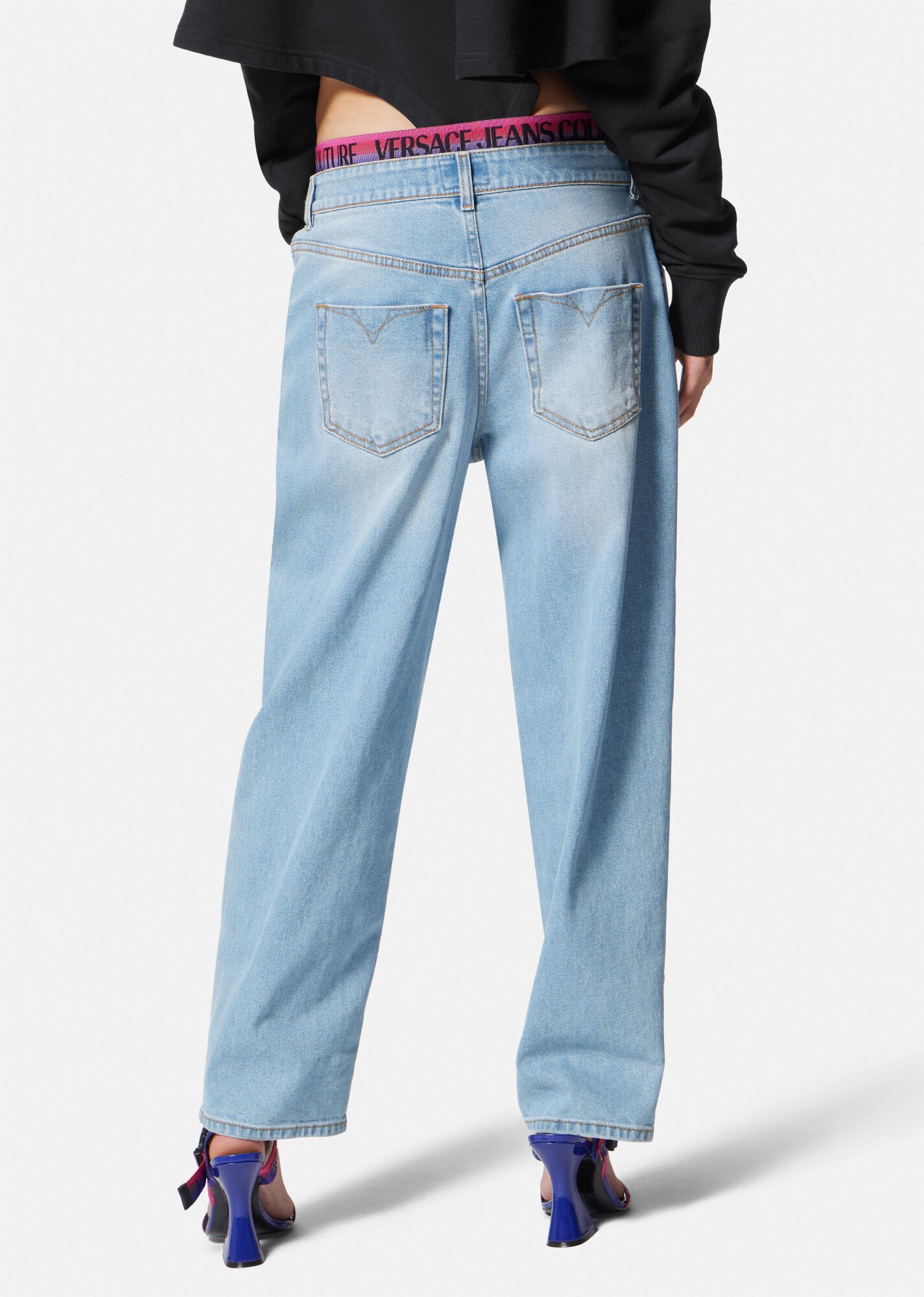Logo Waistband Jeans - 4