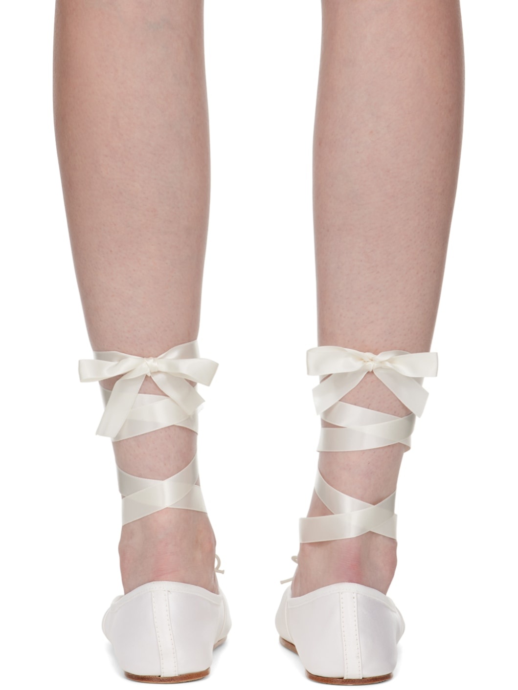 White Sophia Ballerina Flats - 2