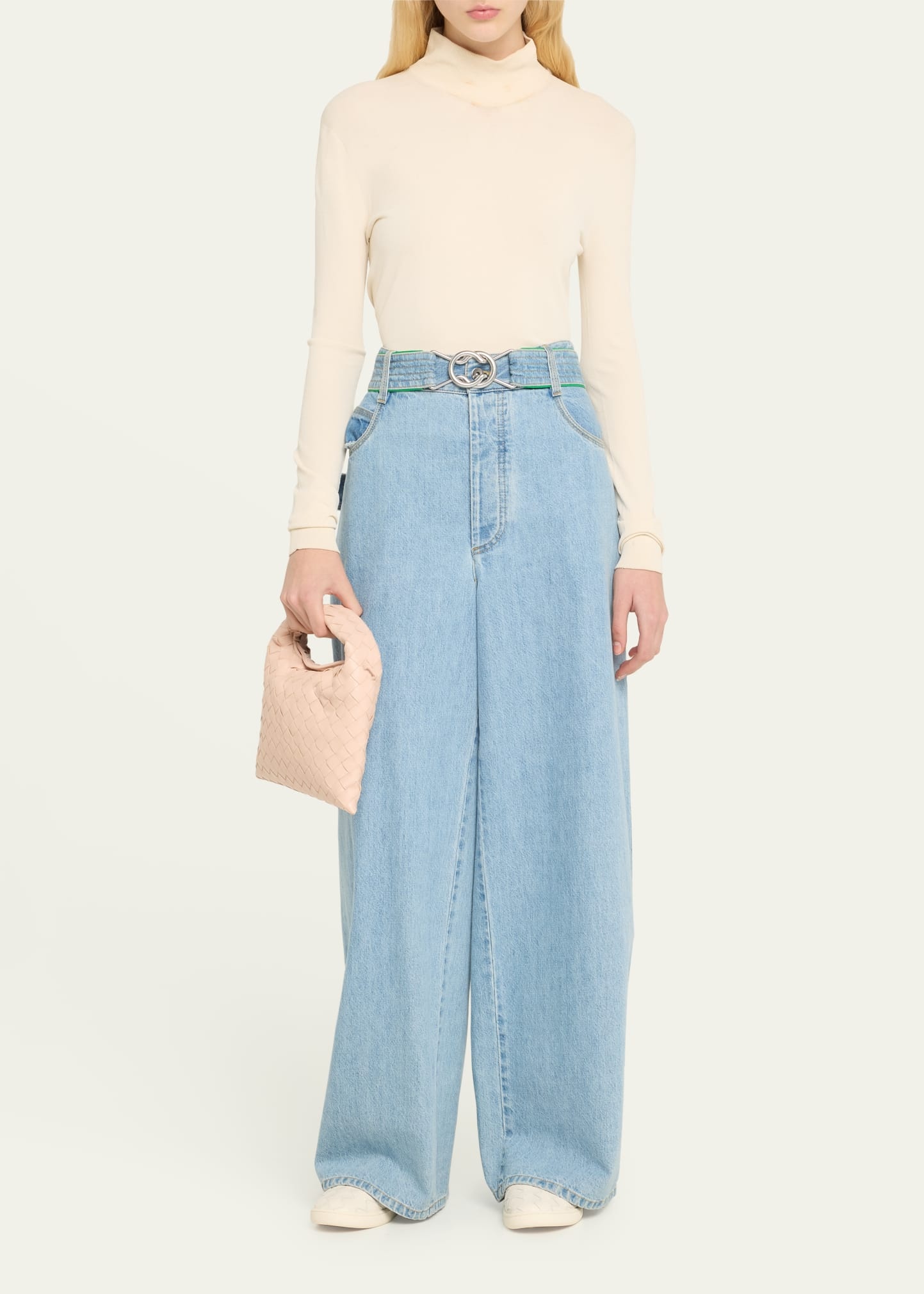 Hop Mini intrecciato Hobo Bag - 5