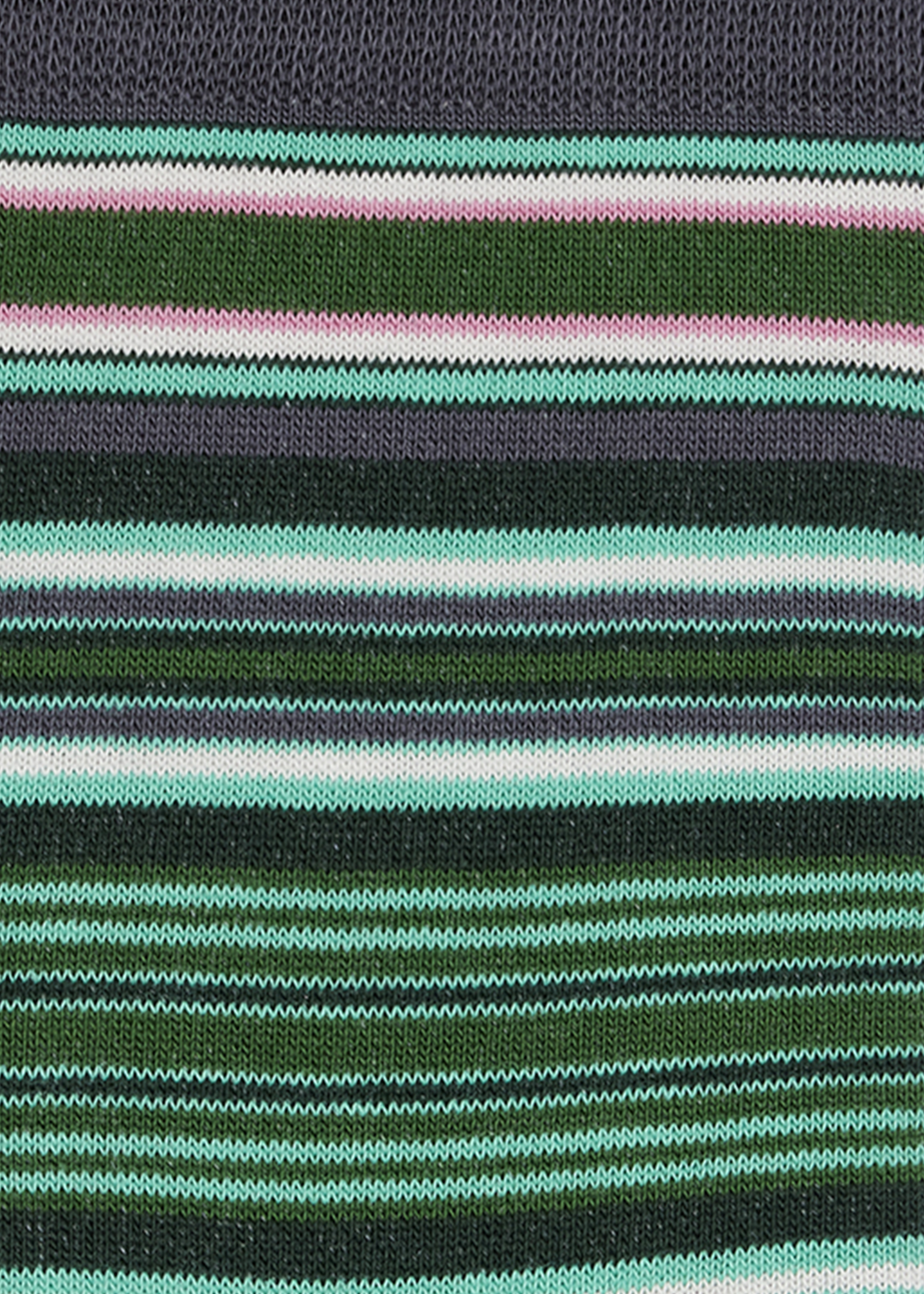 Green Cotton-Blend Stripe Socks - 3