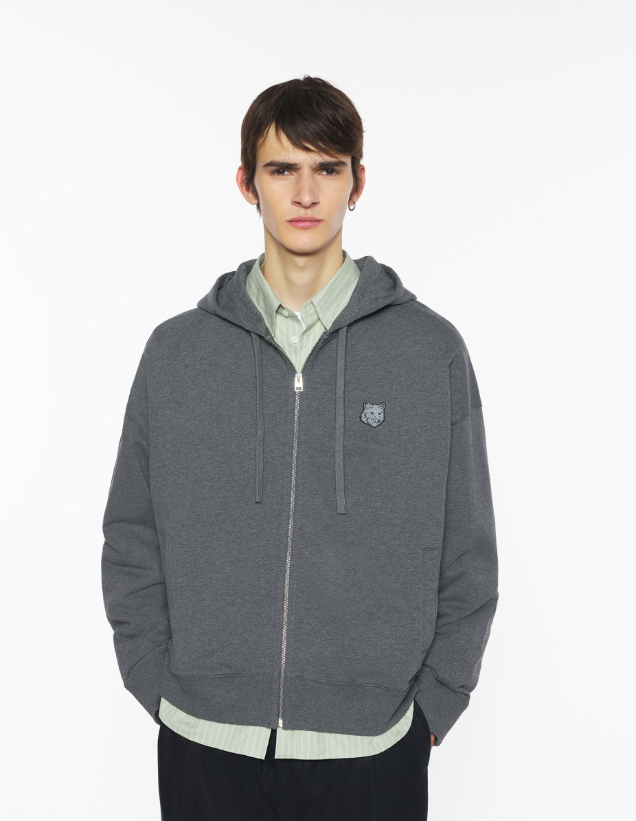 FOX HEAD ZIPPED OVERSIZE HOODIE - 3