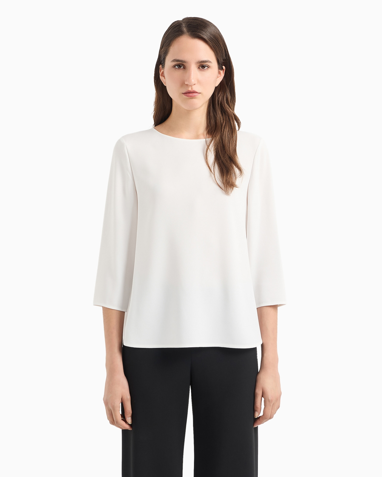 Envers-satin blouse with 3/4 sleeves - 4