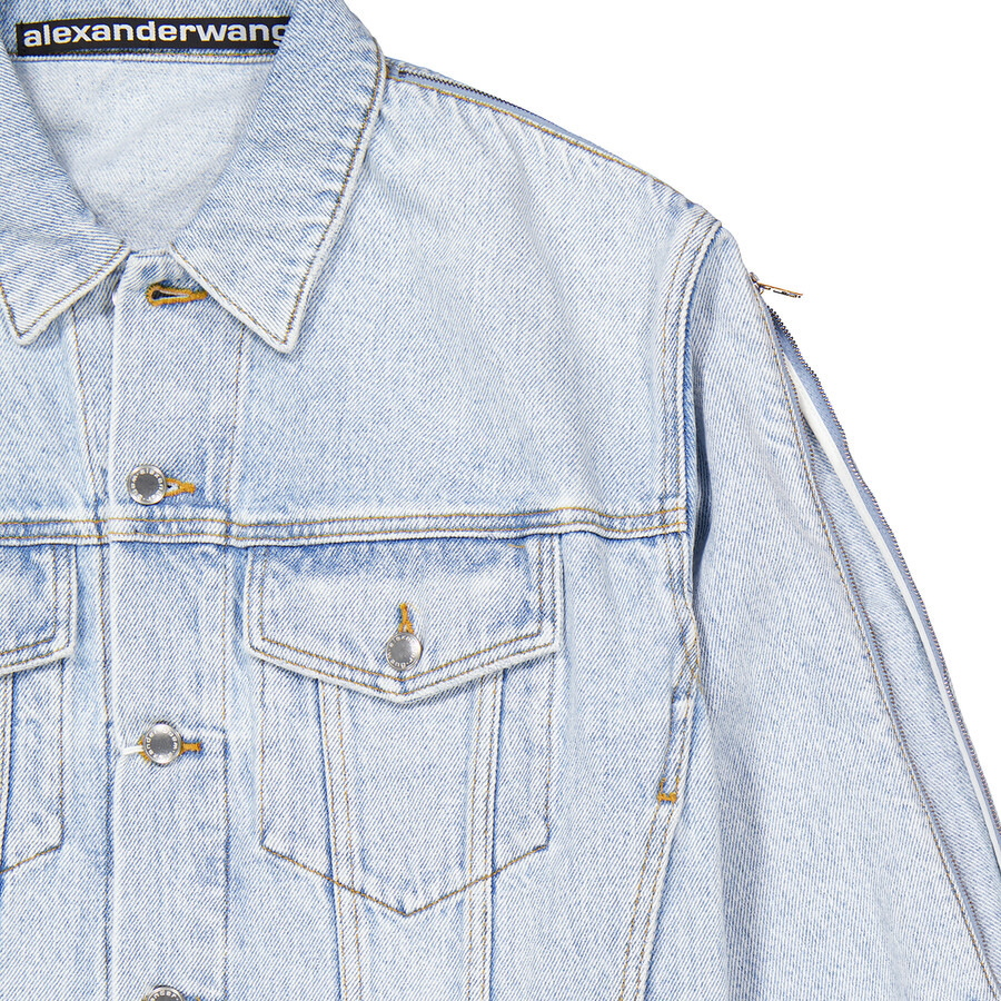 T by Alexander Wang Zipped Sleeve Trucker Cotton Jacket - 2