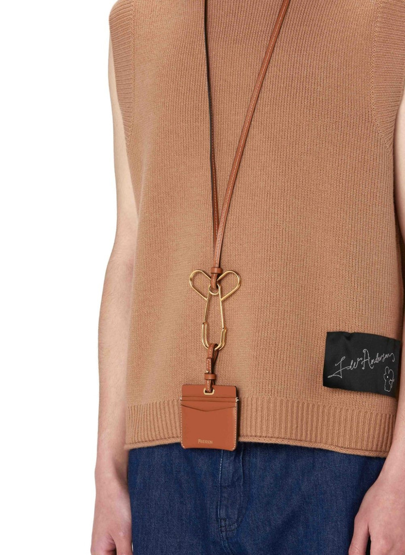 JW Anderson LEATHER CARDHOLDER WITH PENIS PIN STRAP outlook