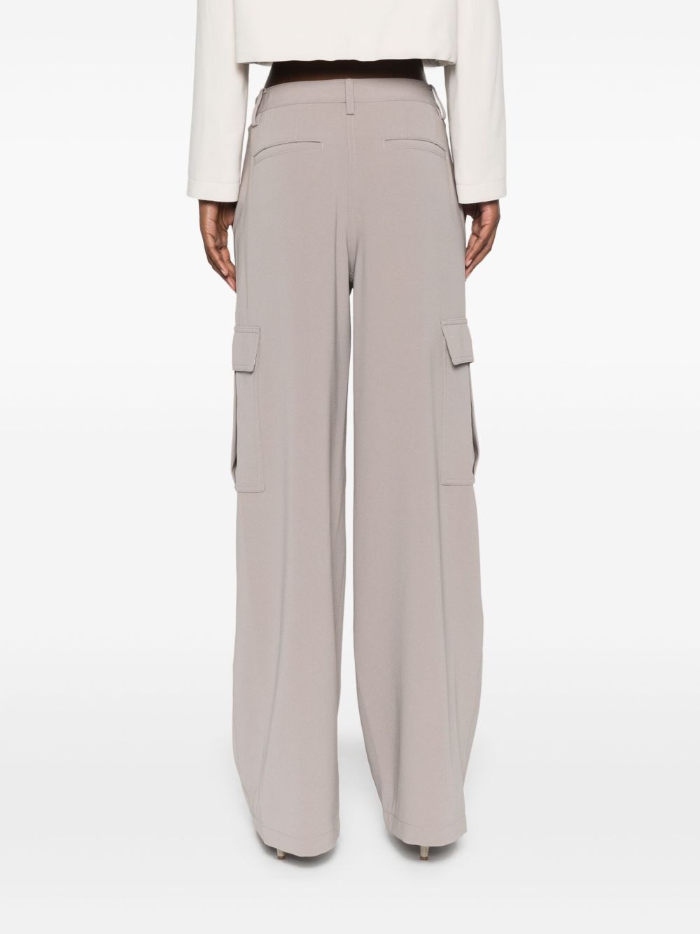 wide-leg cargo trousers - 4
