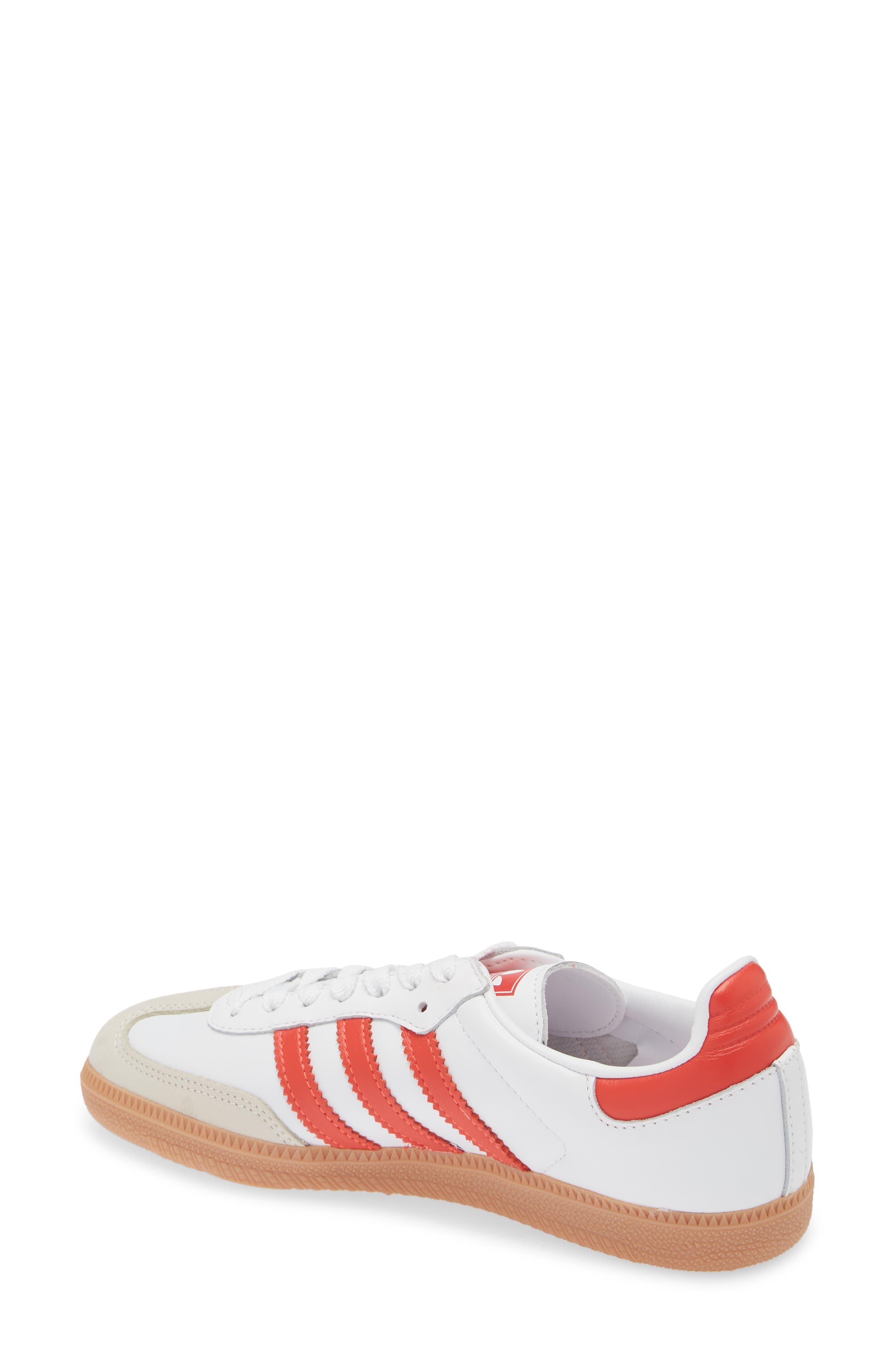 adidas Samba OG Sneaker in White/Solar Red/Off White at Nordstrom - 2