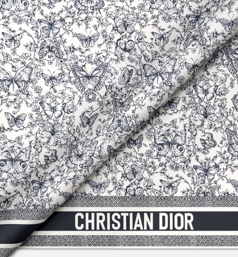 Dior Toile de Jouy Papillon 70 Square Scarf outlook