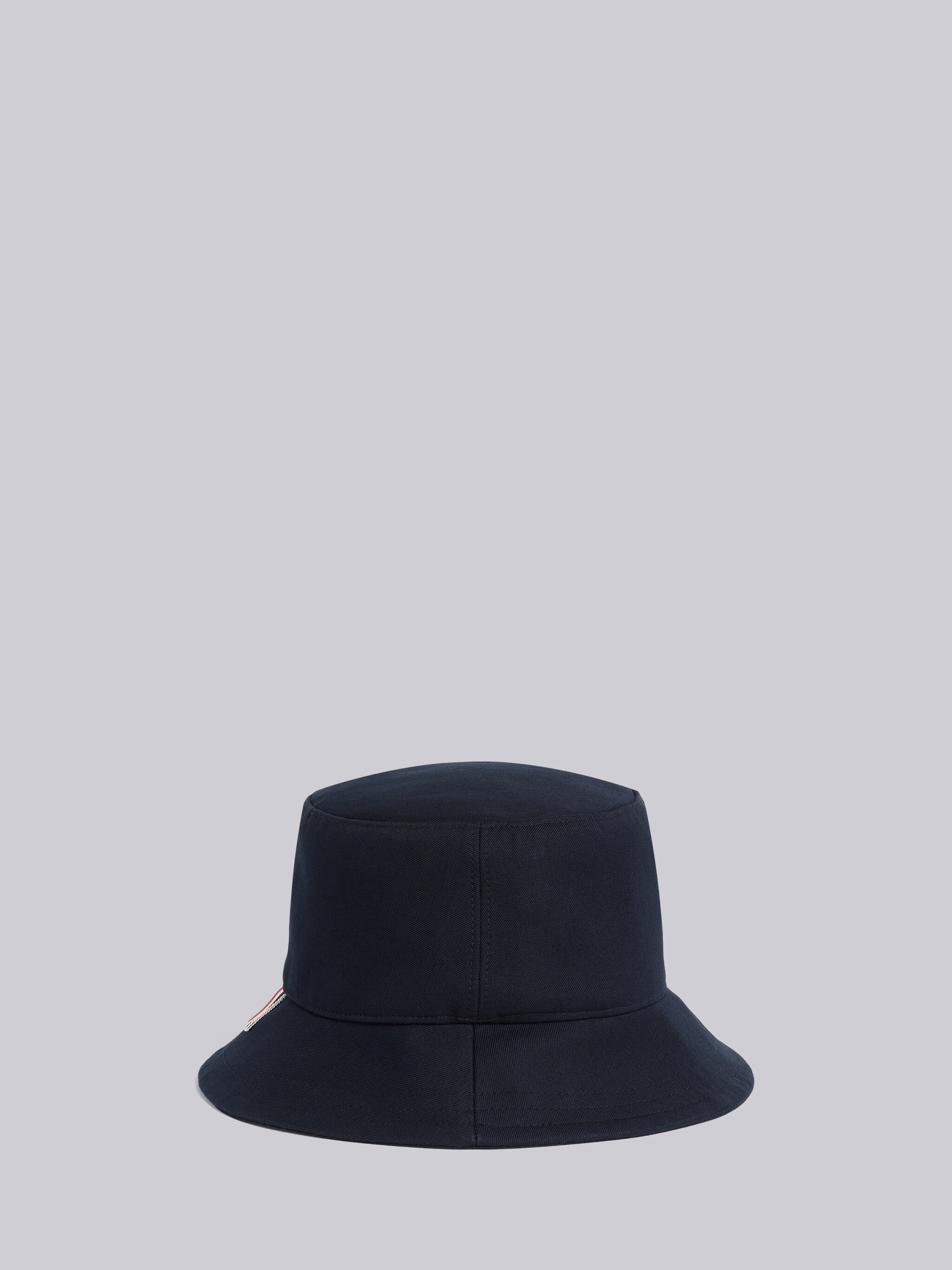 Navy Cotton Suiting Engineered 4-Bar Bucket Hat - 3