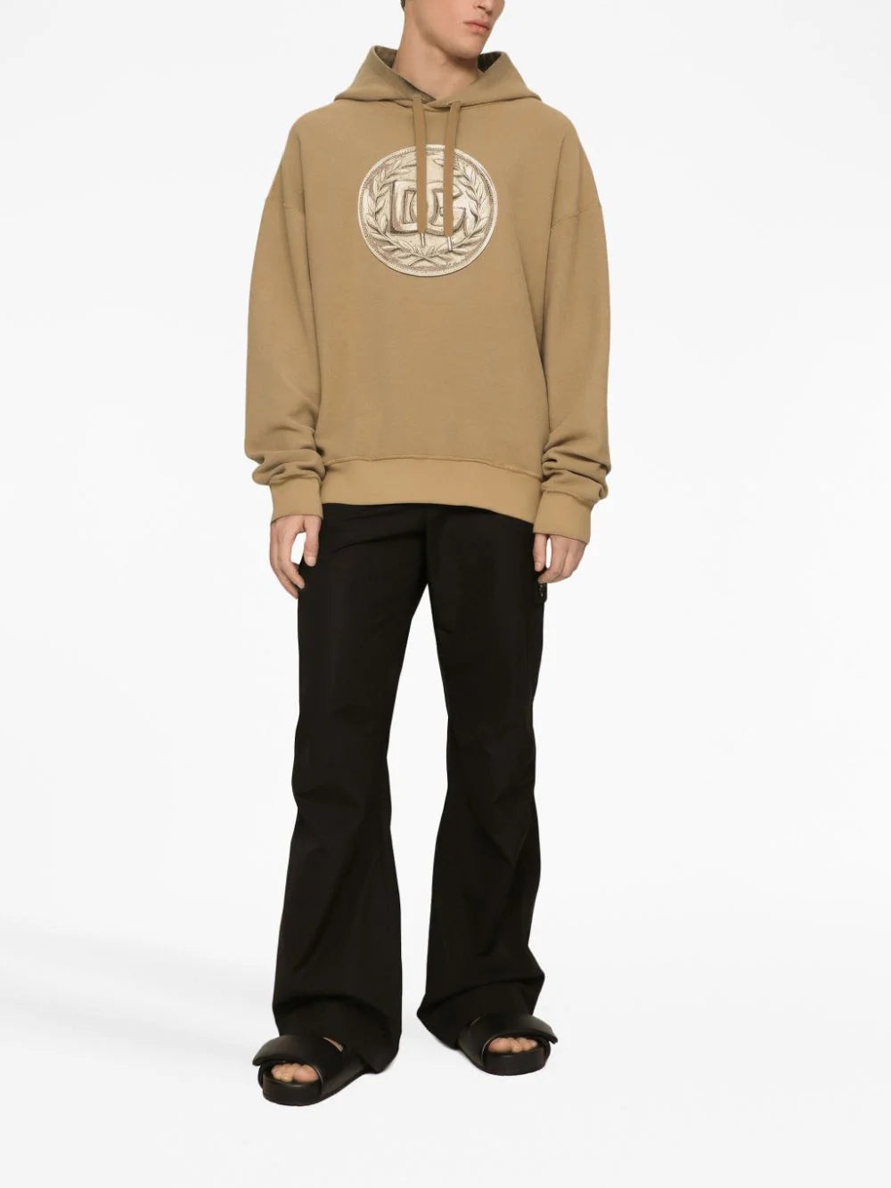 CARGO-POCKET LOGO-PLAQUE COTTON TROUSERS - 3