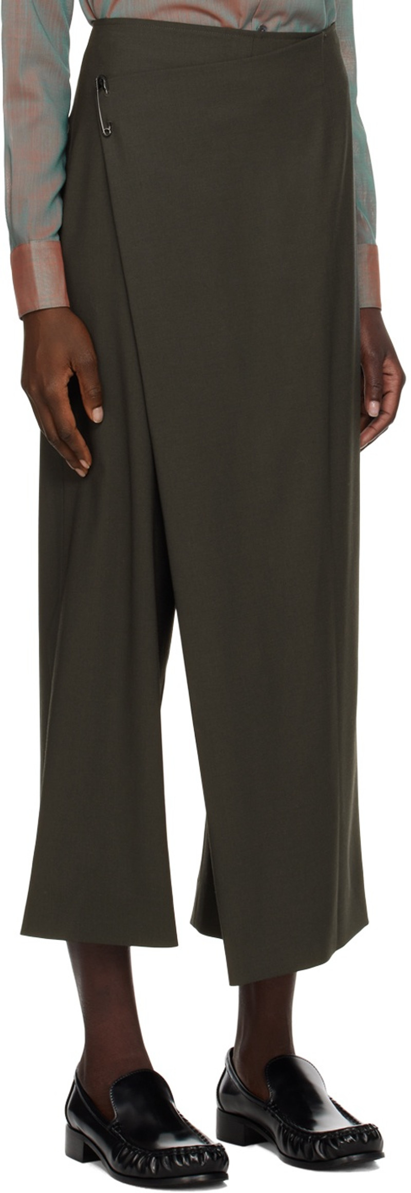 6397 Gray Wrap Trousers outlook