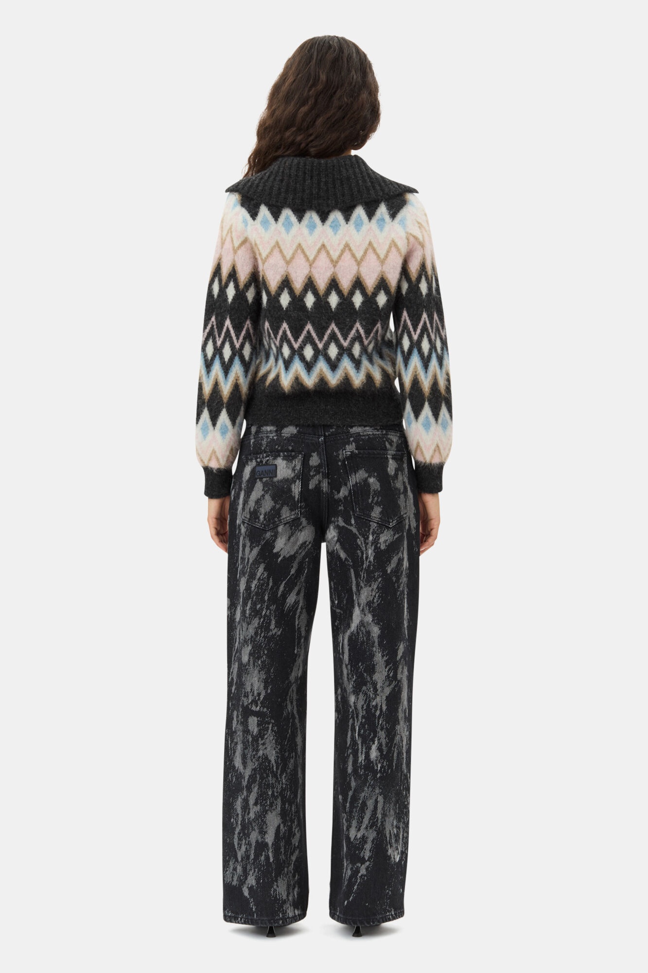 MULTICOLOR FINE BRUSHED ALPACA CARDIGAN - 5