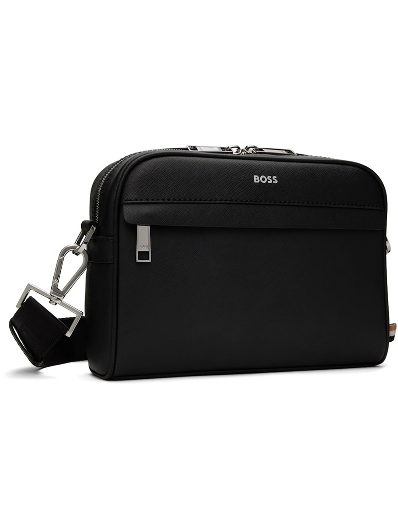 BOSS Black Saffiano Leather Bag outlook