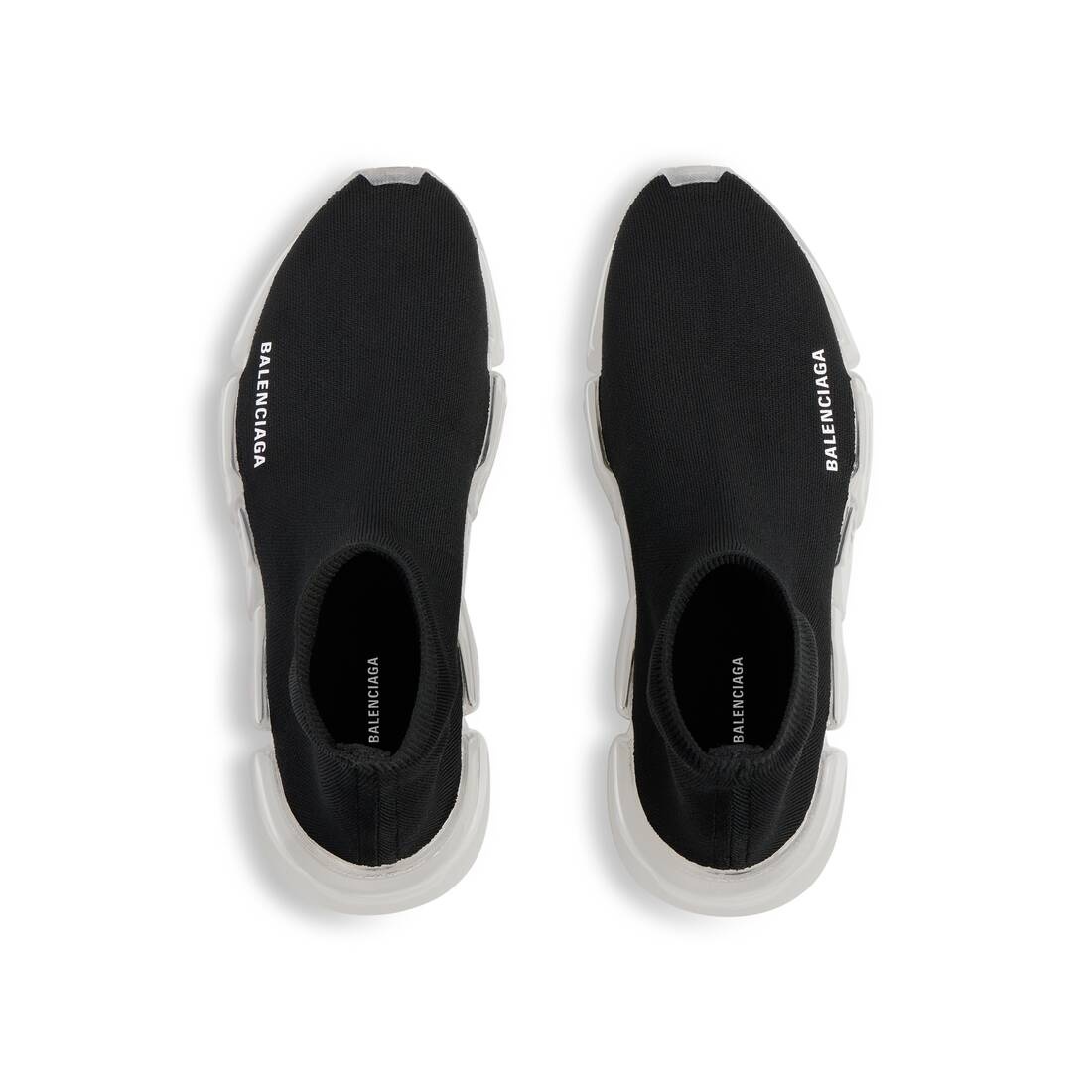 Men's Speed 2.0 Full Clear Sole Recycled Knit Sneaker in Black - 6