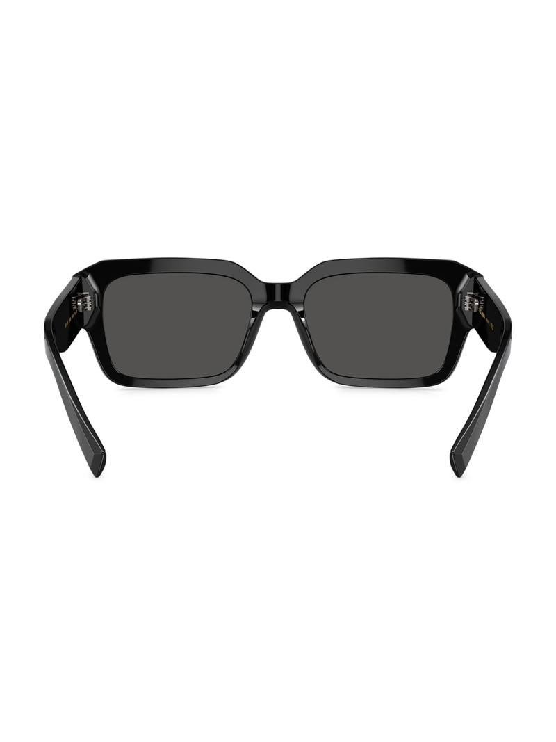 Men's 56MM Square Sunglasses - Black Dark Grey 4