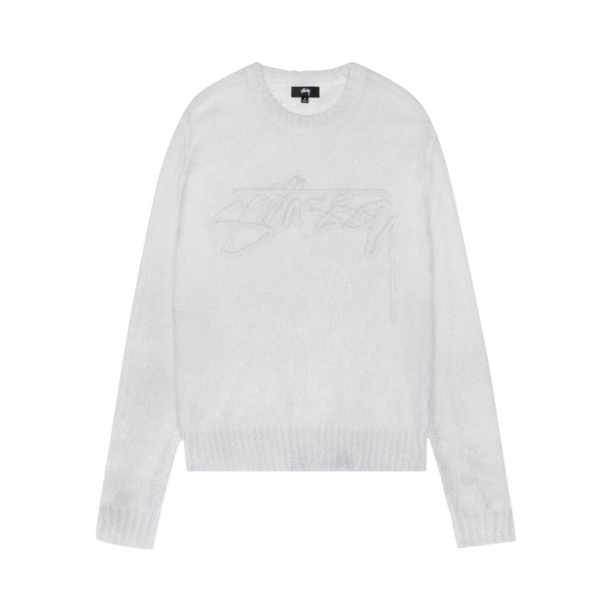 Stüssy Stussy Loose Knit Logo Sweater 'Bone' | REVERSIBLE