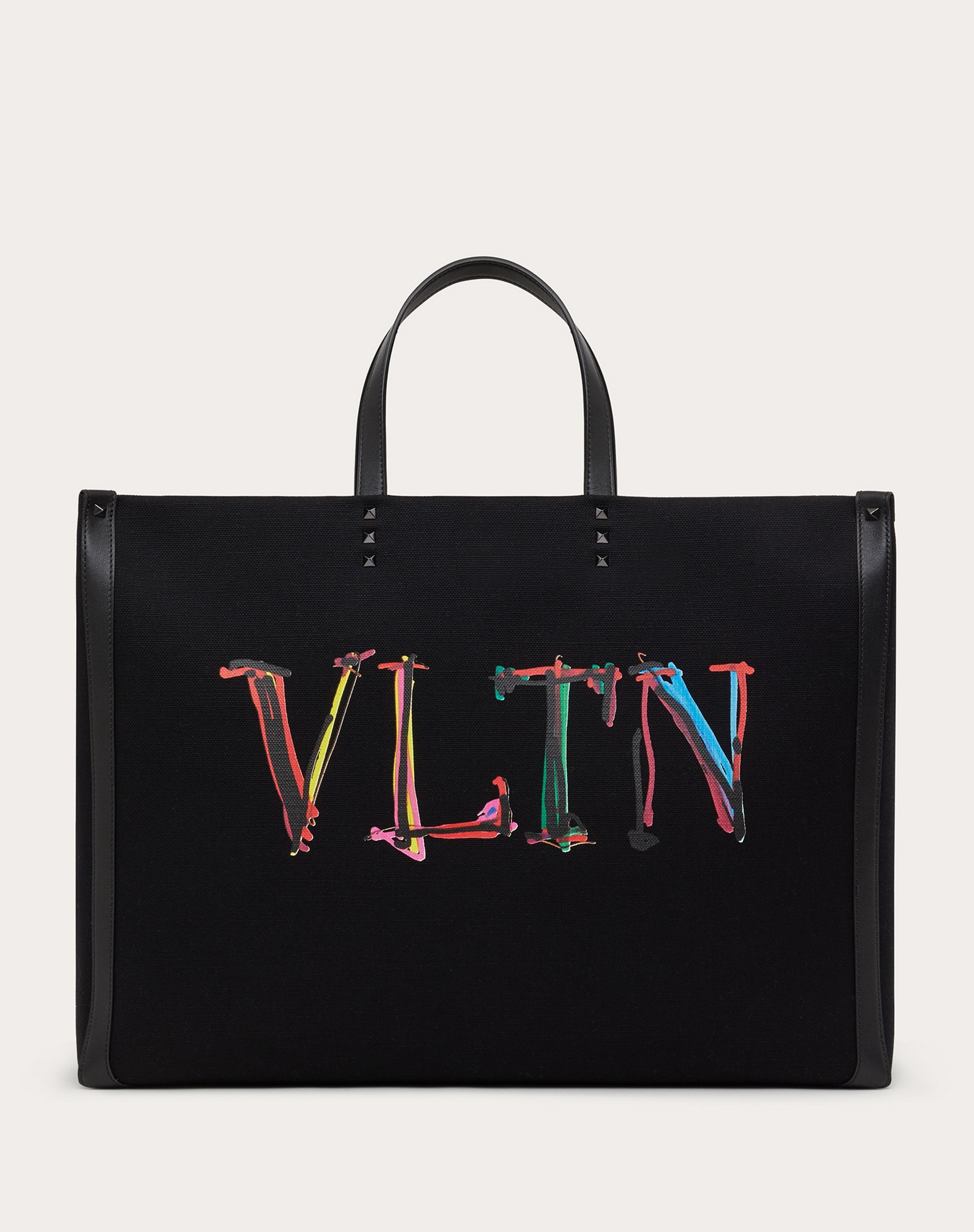 Large VLTN Graph Canvas Tote Bag - 1