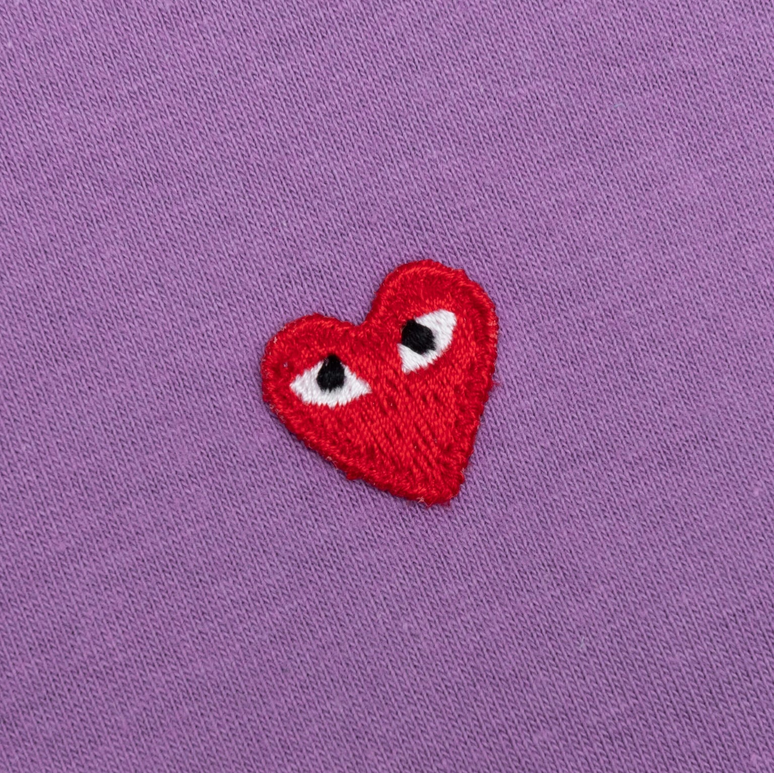 COMME DES GARCONS PLAY WOMEN'S SMALL HEART T-SHIRT - PURPLE - 3
