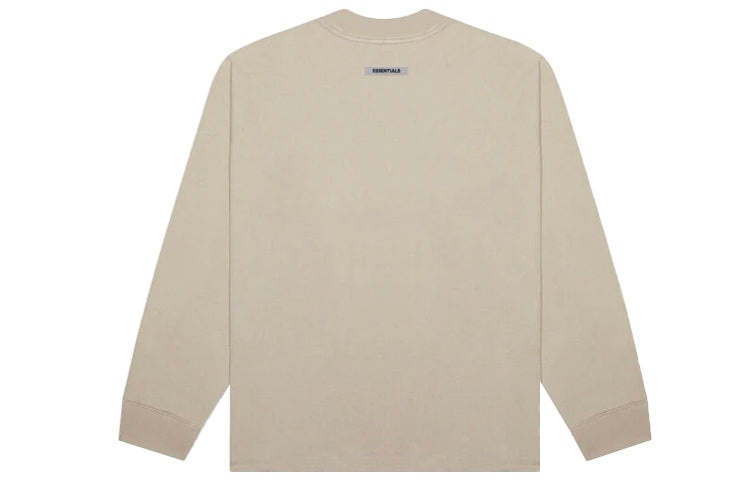 Fear of God Essentials SS20 Boxy Long Sleeve Cream Logo Tee FOG-SS20-409 - 2