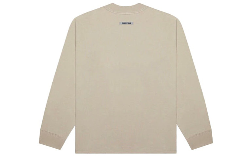 ESSENTIALS Fear of God Essentials SS20 Boxy Long Sleeve Cream Logo Tee FOG-SS20-409 outlook