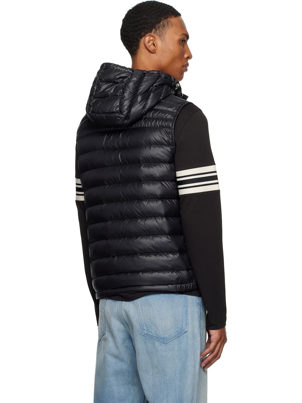 Black Orant Hooded Down Vest - 3