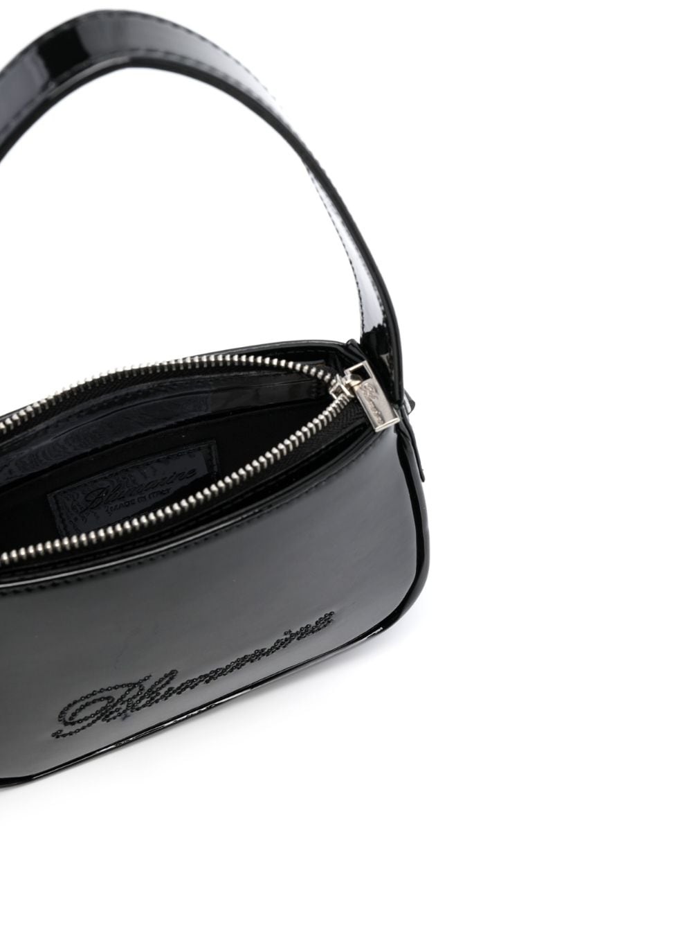 patent-finish rhinestone tote bag - 5