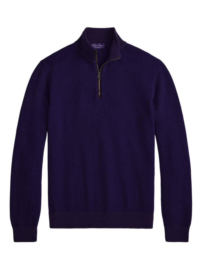 half-zip cashmere sweater 1