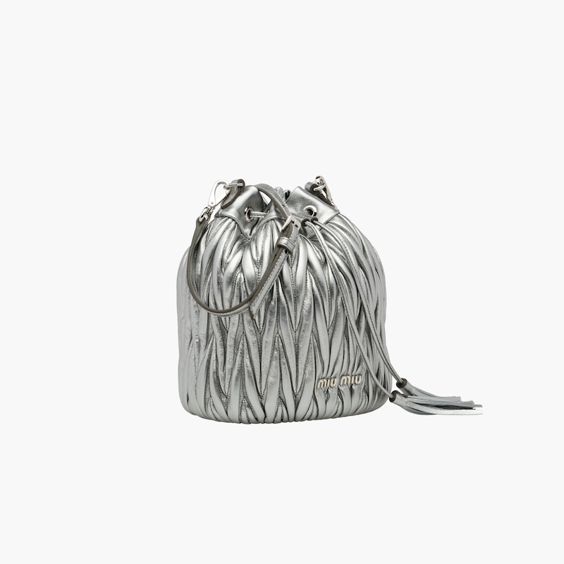 Matelassé nappa leather bucket bag - 5