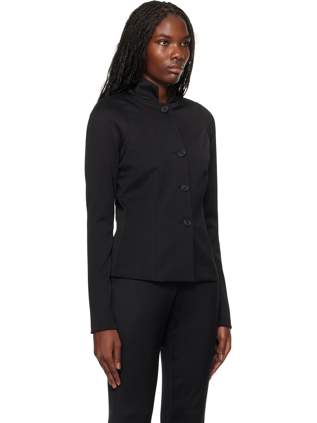 Black "Gattaca" Tight Suit Jacket - 2